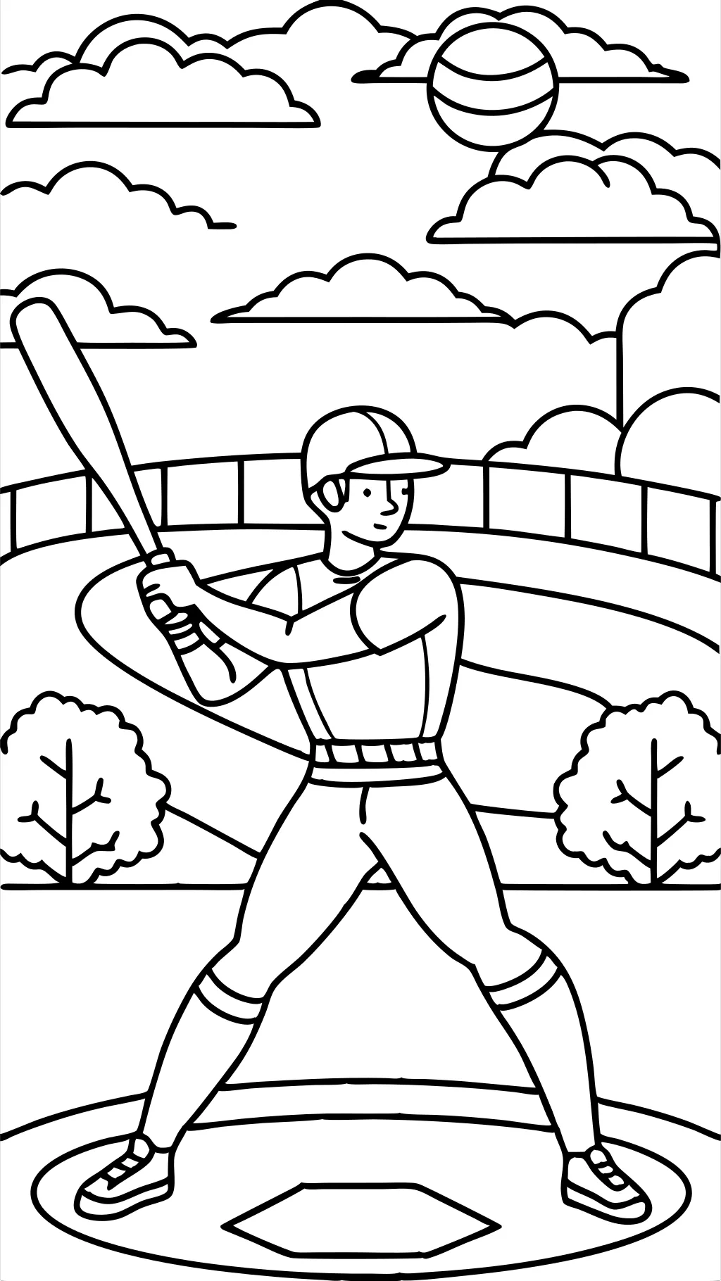 coloriage de baseball